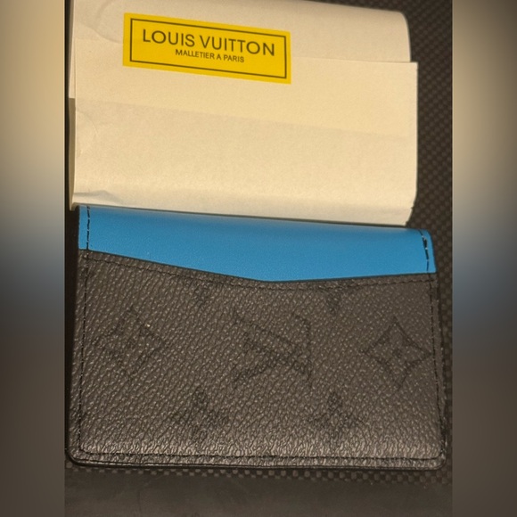 Louis Vuitton Monogram Eclipse Card Holder with Blue Accent - Picture 3 of 6